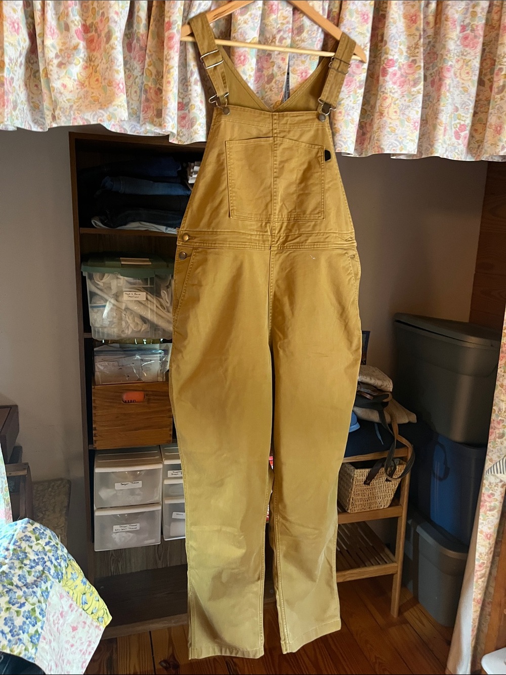 Women's Mustard Yellow Cotton Overalls